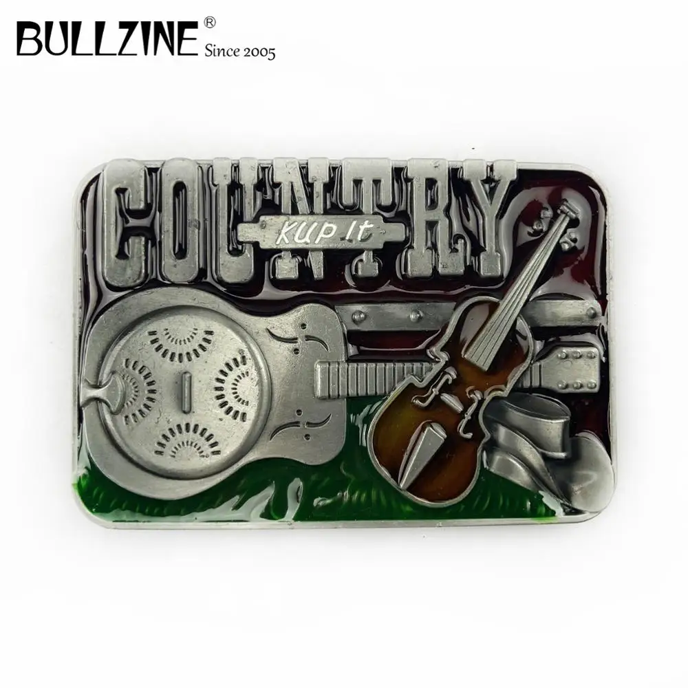 В Bullzine Кантри пряжки ремня с оловянной отделкой FP-03124 подходит для детей на