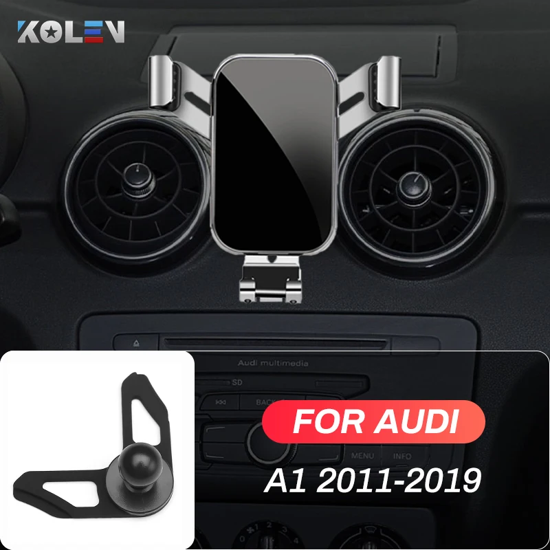 Фото Автомобильный мобильный телефон держатель для Audi A1 2011 2012 2013 - 2019 тяжести стенд GPS Специальное крепление Поддержка навигации кронштейн аксес... №1