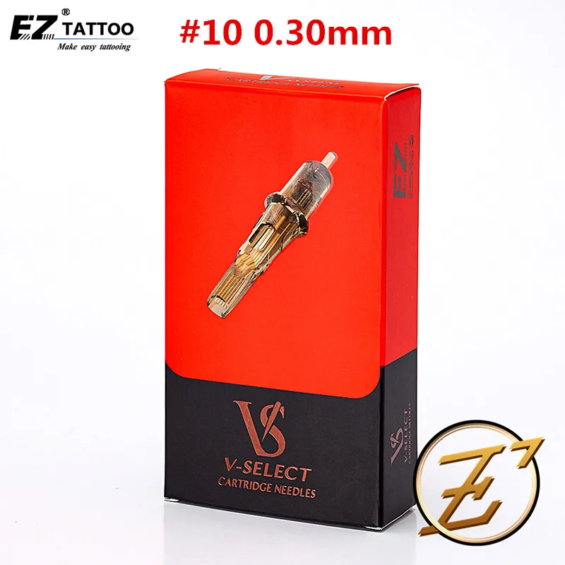 

EZ V-Select Tattoo Cartridge Needles #10 0.30mm Curved Magnum with Elastic Membrane & Precise Positioning System 20pcs/Box