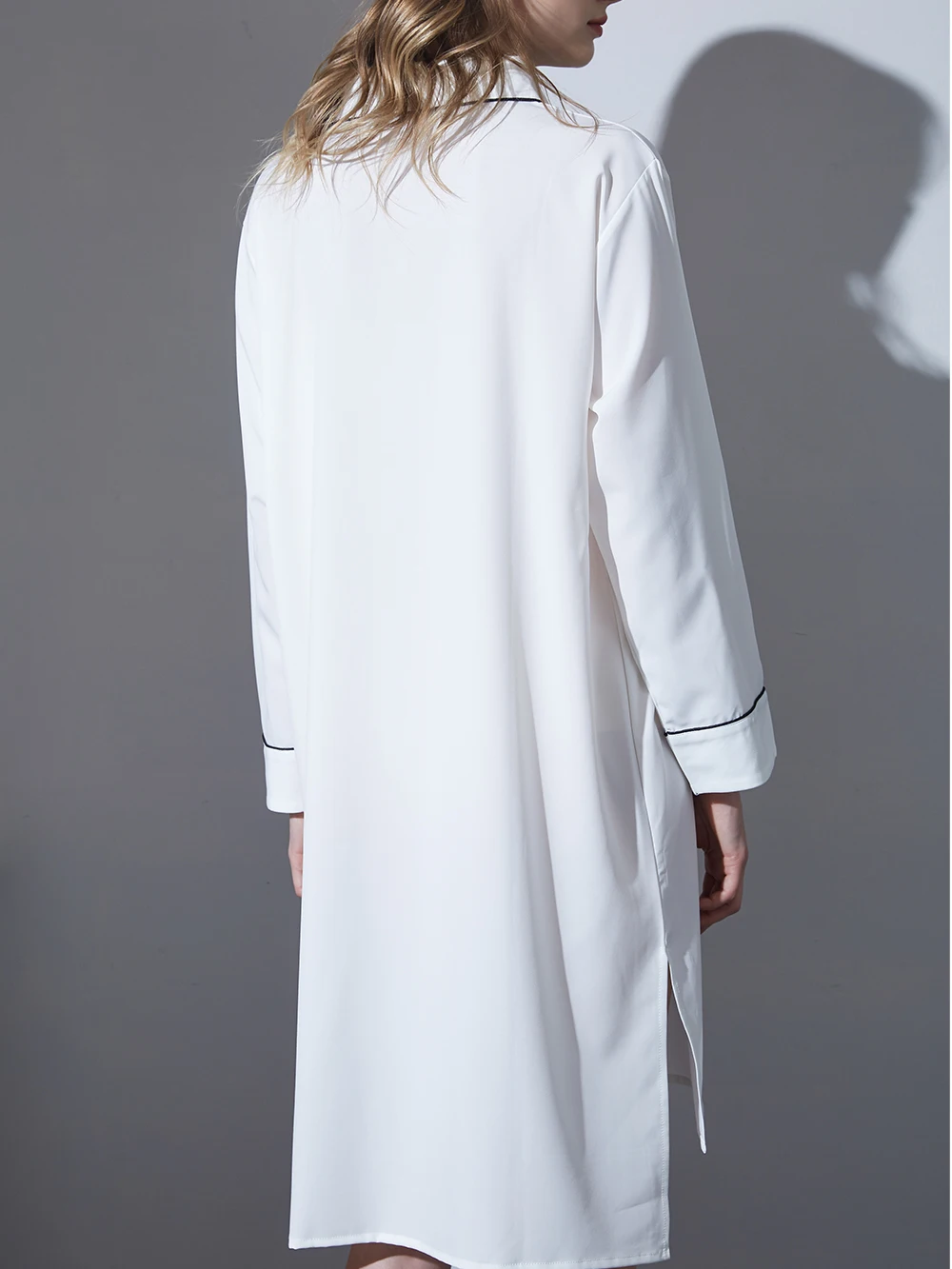 Women's Sleepwear Dress Pyjamas Night Shirt Home Lounge Wear Clothes Nightgown Sexy Robe Sleep Robes Dressing White Boyfriend