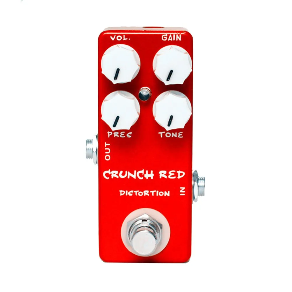 

​Red Distortion Musical Instrument Guitar Effect Pedal Overdrive True Bypass Footswitch VOL/GAIN/PRES/TONE Bypass Footswitch