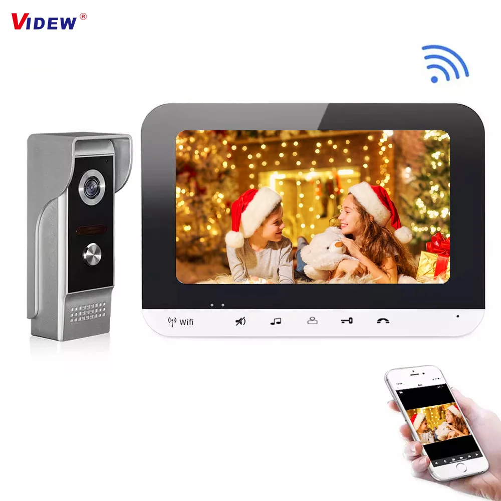 VIDEW Video Doorbell WiFi Door Entry System IOS/Android App Remote Unlock Home Access Control Video Door Phone Intercom