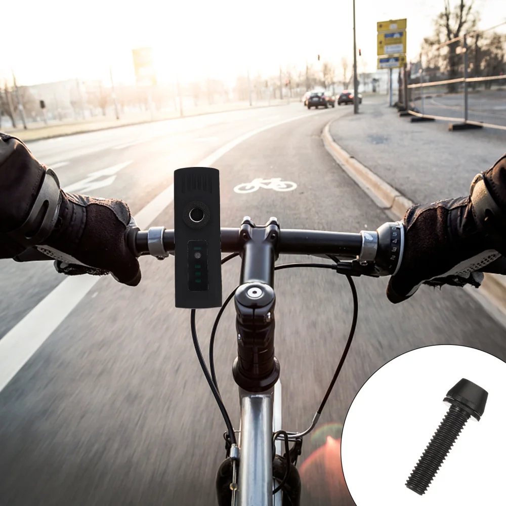 

6 Pcs 1 Set Tapered Head Bolts Bike Socket Head Screws with Washers (Black)