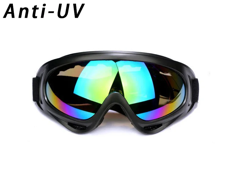 Multicolor Лыжные очки гибкие UV400 ветрозащитные противотуманные лыжные маски сноуборд очки - Цвет: Multicolor