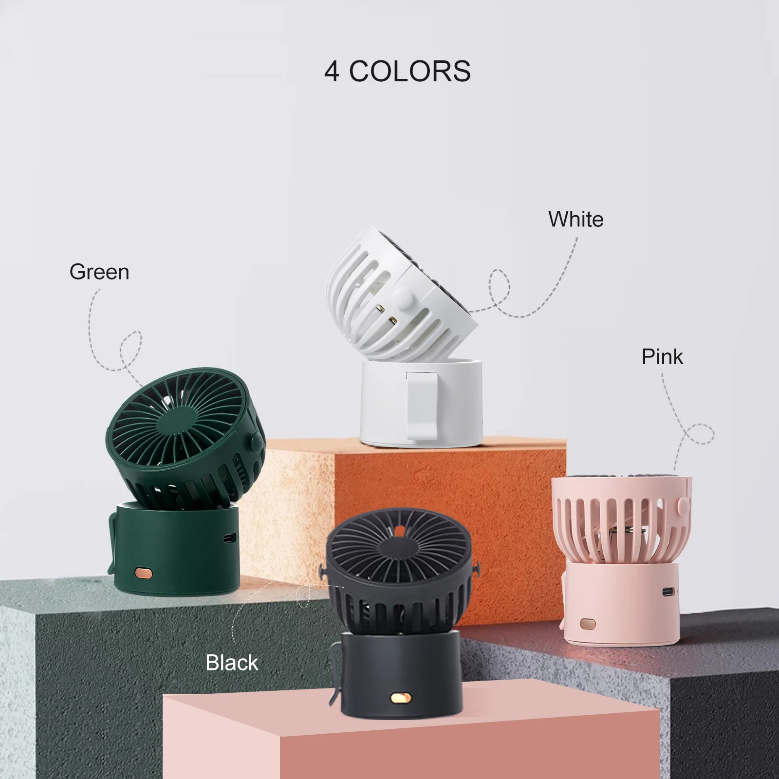 

Mini USB Desk Fan Protable Handheld/Table Fan Daual Use with 45Â° Rotating Base 3 Speed Fast Air Mini Portable Personal Fan