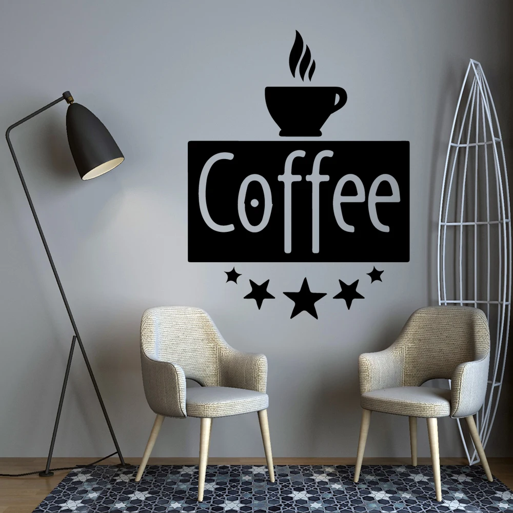 

Забавные кофейные Семейные настенные наклейки настенные художественные домашние виниловые Стикеры для декора художественное украшение DIY...