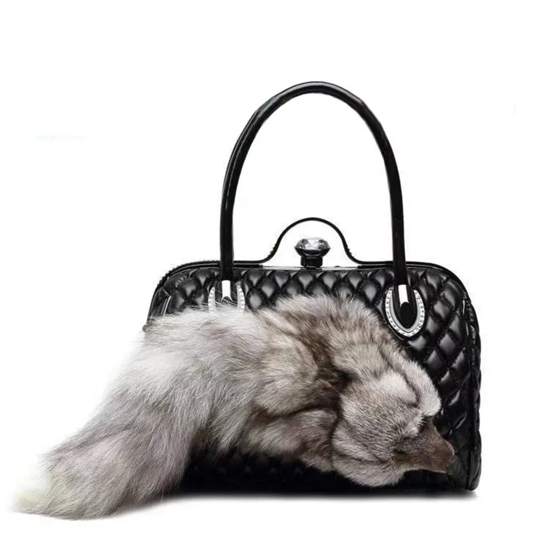Новинка 2019 стильные женские меховые сумки роскошные дизайнерские из натуральной