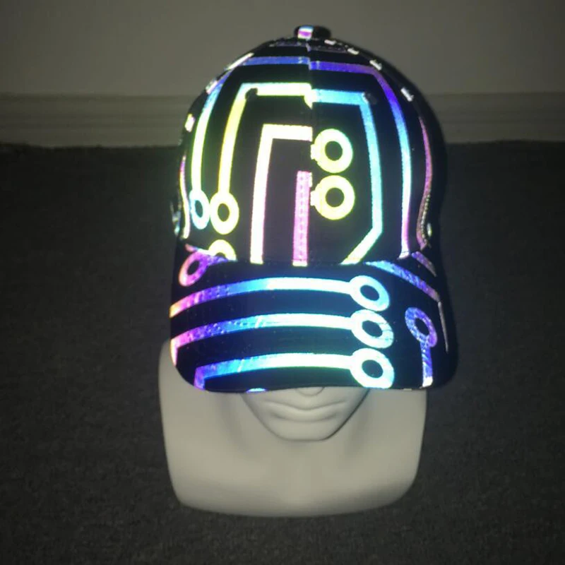 Мужская регулируемая бейсболка с лазерной подсветкой мужская и женская