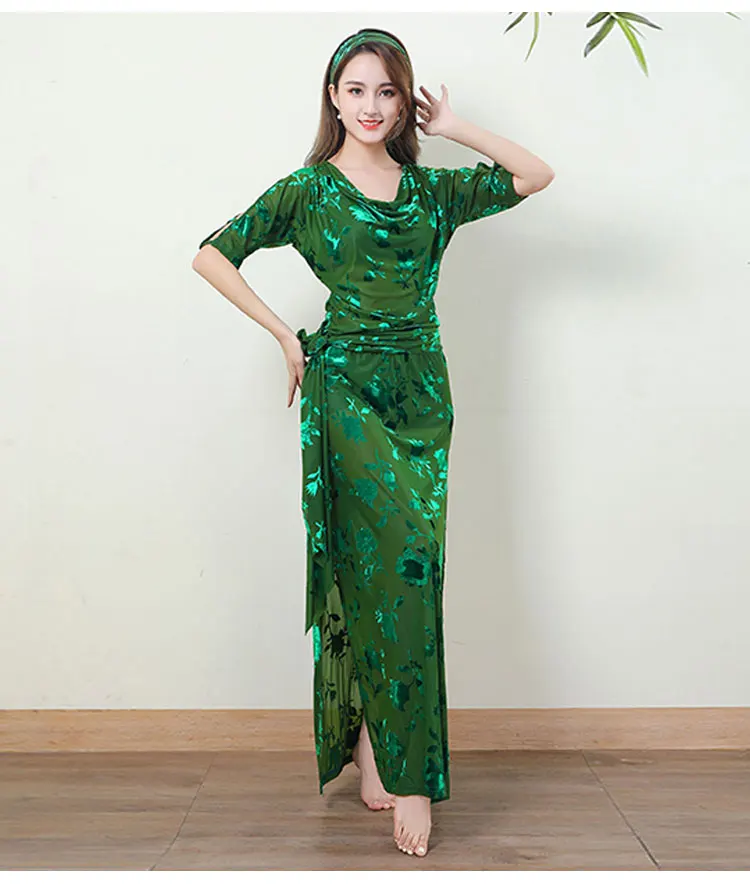 Костюм для танца живота платок + пояс халат комплект из 3 предметов женский