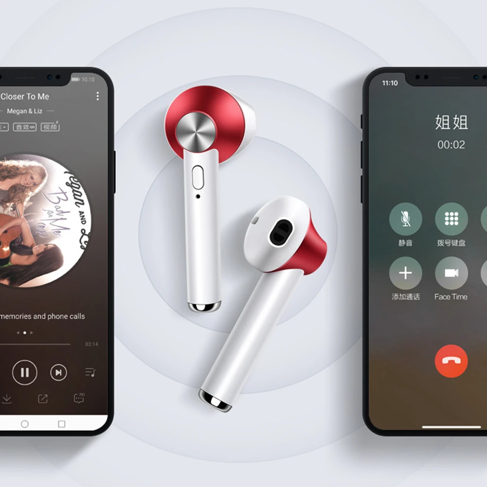 Беспроводные наушники для бега спортивные Bluetooth стерео бас гарнитура с