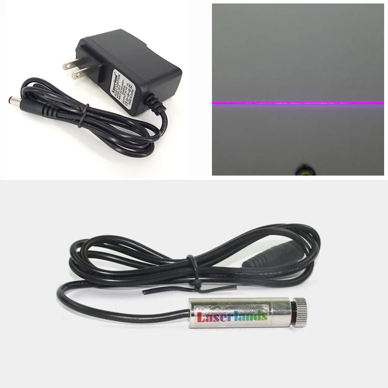

1245 Focusable 405nm 20mW Blue Violet Laser Line Diode Module Blu-Ray with adapter