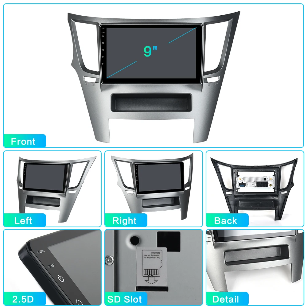 Dasaita автомобиль радио Android 9,0 TDA7850 для Subaru Legacy Outback gps 2009 2010 2011 2012 2013 автомобильный стерео " ips MP3 32G Встроенная память