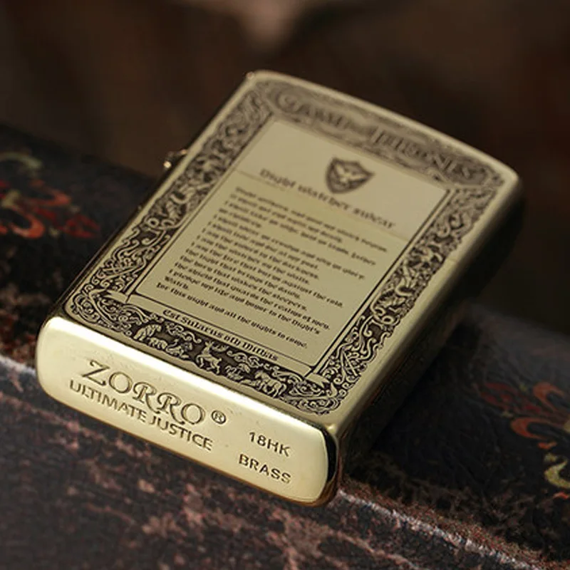 Скидка Zorro медная керосиновая зажигалка, пятисторонняя гравировка, старомодный Ностальгический ветрозащитный подарок для мужчин, аксессуары для ...