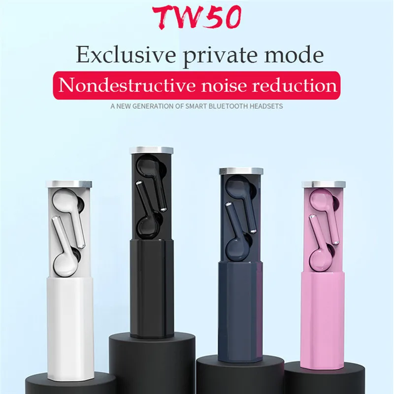 TW50 Bluetooth наушники HIFI стерео Бас шумоподавление Гарнитура двойной микрофон с