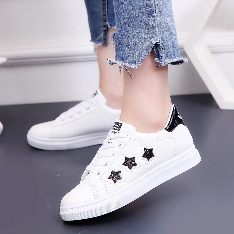 Женские кроссовки дышащие белые повседневные на шнуровке|Женские и кеды| |