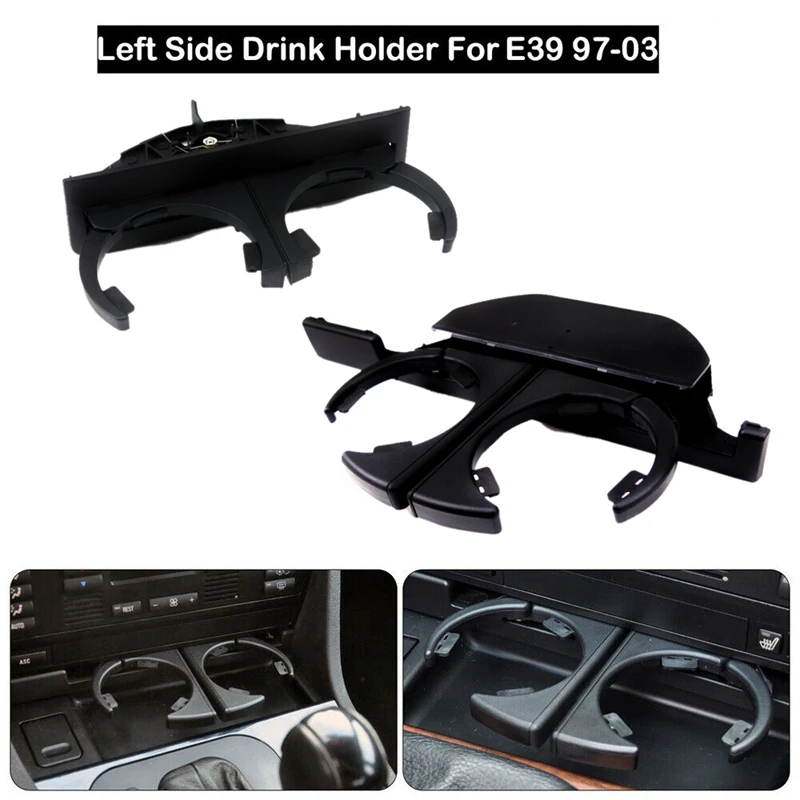 

Car Front & Rear Cup Holder LHD Set For BMW E39 520 525 528 530 540 M5 1996-2003 51168190205 51168184520