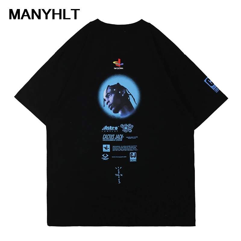 

Men's Clothing 2021 Summer New Style European And American Hip-hop Character Avatar Printing Short-sleeved Casual Loose T-shirt