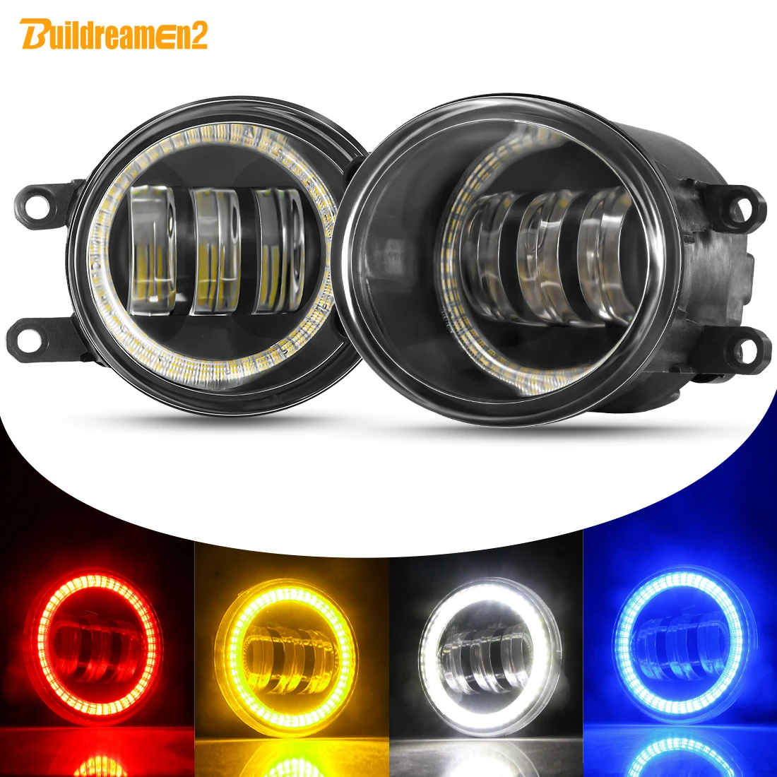 2 X Противотуманные фары Angel Eye Автомобильные светодиодные линзы DRL