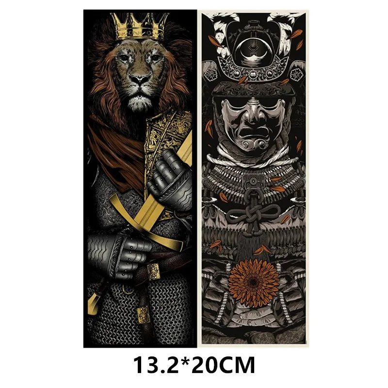 

Name Logo Patch Lion Warrior Iron Ons Patches Bulk for Clothing Accessories Thermal Transfer Stickers for Clothes Free Shipping