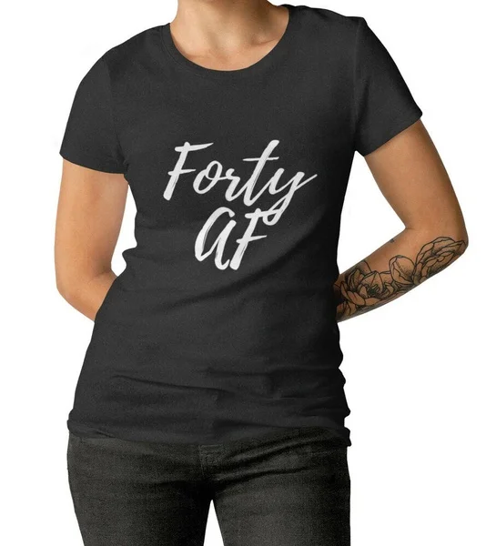 

Women's Forty AF Shirt Gift for Her Bday Girl 40th Birthday T-Shirt Christmas