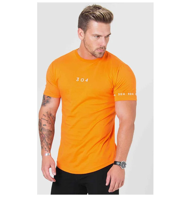 

Men's cotton short-sleeved fitness T-shirt all-match black T-shirt Men's brand fitness T-shirt, summer new fashion casual wear