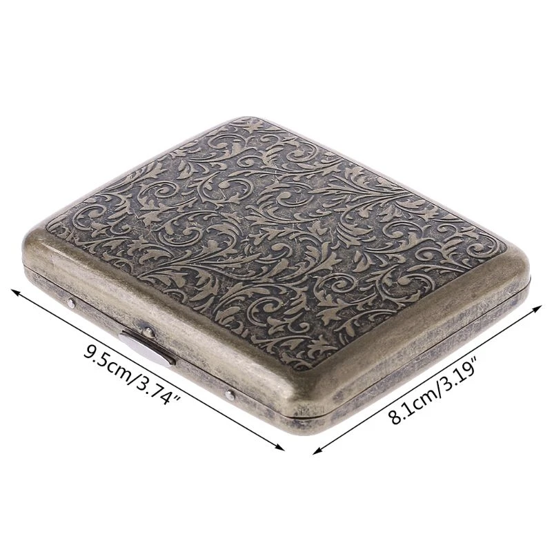 Чехол для мужской сигареты с подарочной коробкой 20 шт. винтажная металлическая