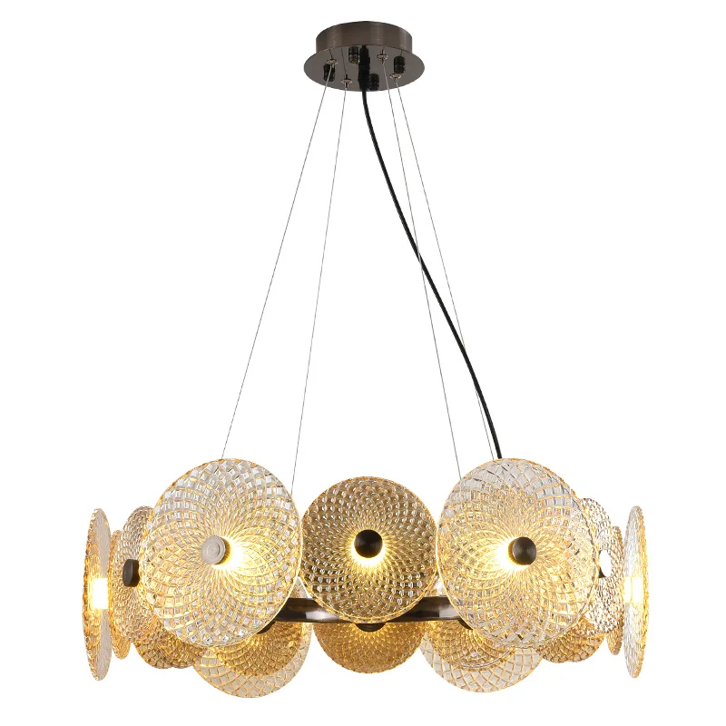 

Роскошная люстра в стиле постмодерн, креативная Минималистичная лампа из стекла для спальни, столовой, лампа в скандинавском стиле для гост...