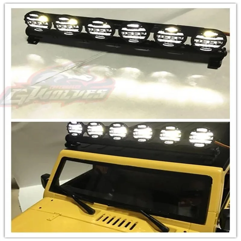 GWOLVES 152 мм алюминиевый 5 режимов джип блики 6LED светильник 1/10 1/8 1/5 Trax HSP Монстр