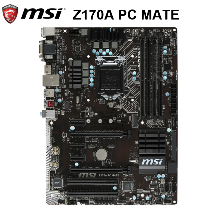 Materinskaya Plata Msi Z170a Pc Mate Intel Z170 Lga 1151 Ddr4 64 Gb Dvuhkanalnaya Ddr4 Pci E 3 0 Dlya Nastolnogo Pk Originalnaya Materinskaya Plata Z170 1151 Atx Kompyutery I Ofis Aliekspress