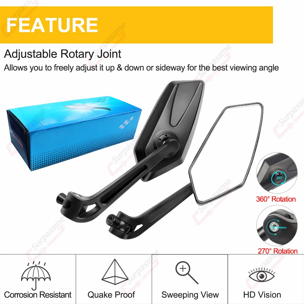Зеркало заднего вида для электрического скутера поворотное зеркало на руль 22 мм