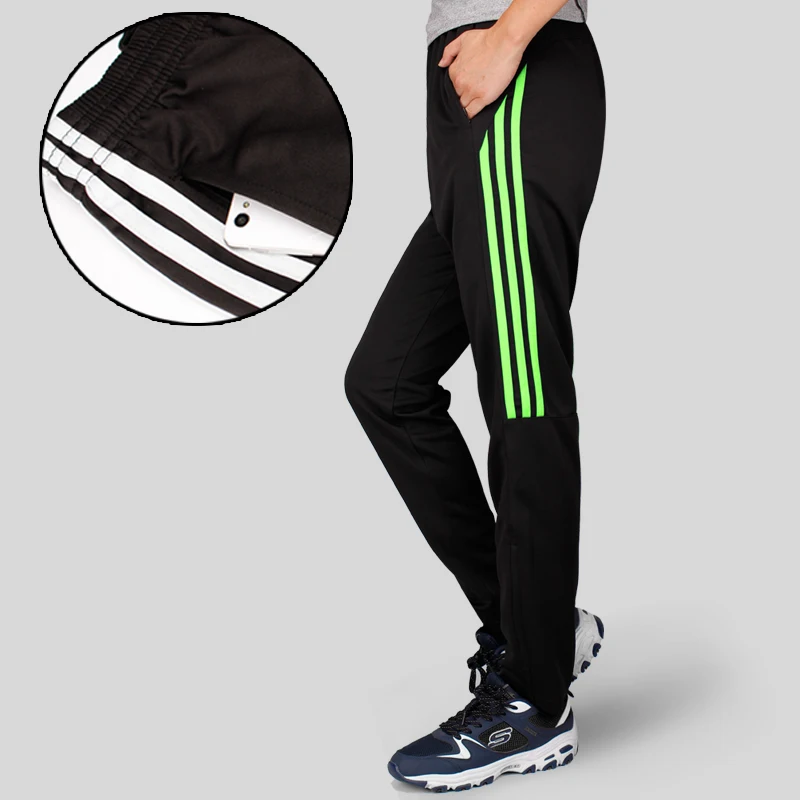 

Men's Athletic Pants Soccer Training Running Pants Casual Gym Fitness Trousers tapered leg with zipper cycling