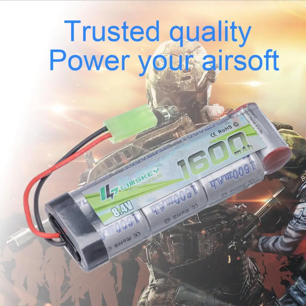 Limskey 7S 2/3A 8 4 V 1600mAh NiMH плоский аккумулятор с разъемом Mini Tamiya для страйкбольных