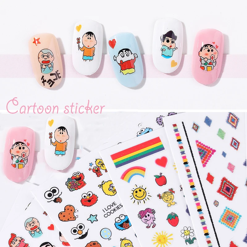 Lootaan наклейка для ногтей с персонажем мультфильма Crayon Shinchan Сэйлор Мун Улица Сезам