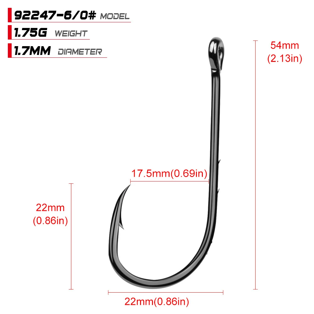 50 шт./пакет с длинным хвостовиком для рыбалки Hook6/0 # 1 рыболовный крючок из