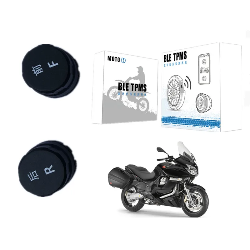 Лучший Новый мотоциклетный TPMS BLE Bluetooth 4 0 Мониторинг 2 внешних датчика для IOS / Android