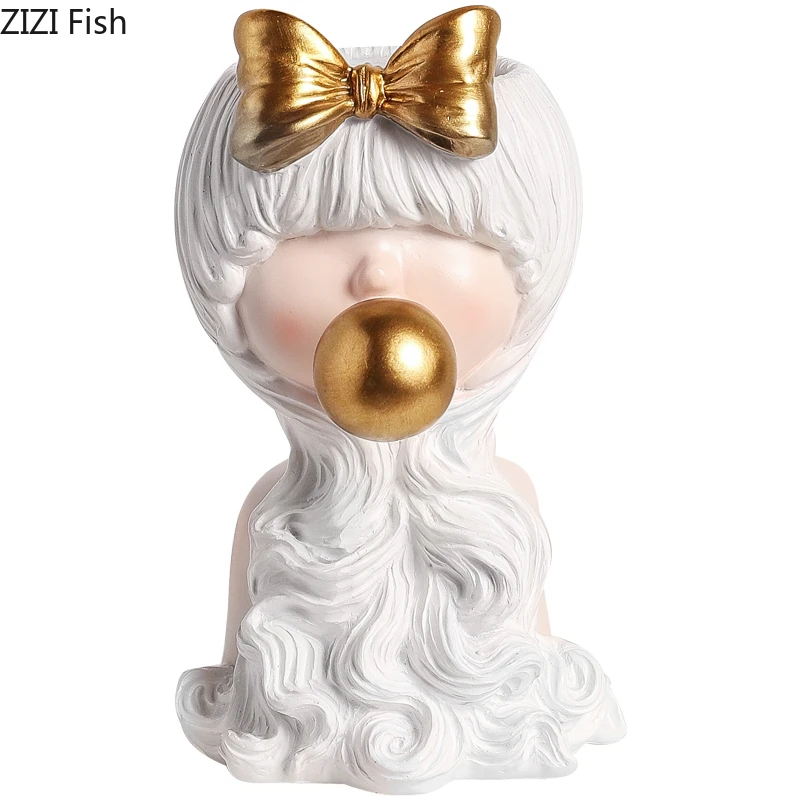 Ваза для цветов украшение дома смоляная портретная статуя ремесла цветочный