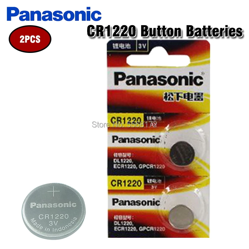 

PANASONIC Battery 2pcs Original cr1220 cr 1220 3v Button Battery DL1220 BR1220 ECR1220 LM1220 KCR1220 KL1220 for watch computer