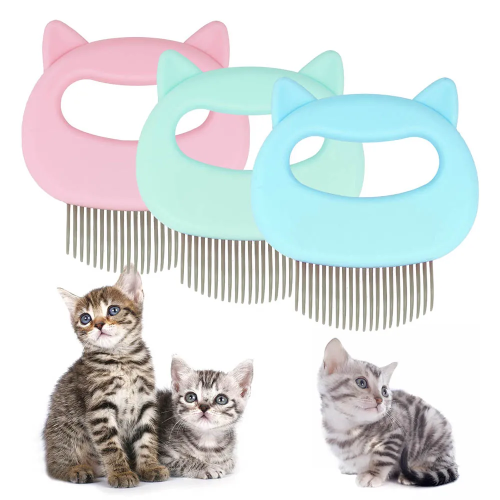

Pet Massage Brush Shell Shaped Handle Pet Grooming Massage Tool To Remove Loose Hairs For Cats ABS Material Hair Removal Comb