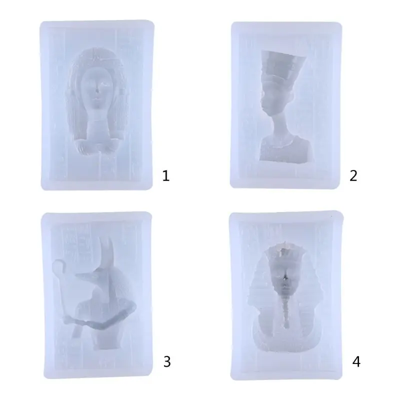 Полимерная форма египетская голова Фараона портретная силиконовая DIY ремесло