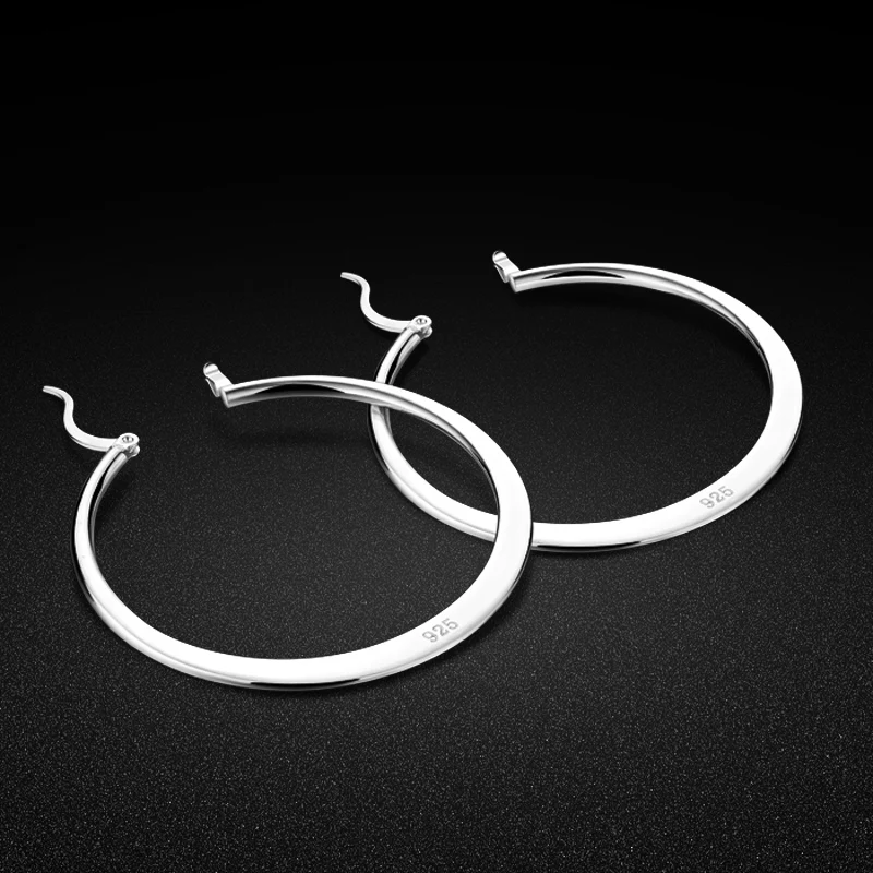 Модные женские серьги из стерлингового серебра 925 пробы простые геометрические