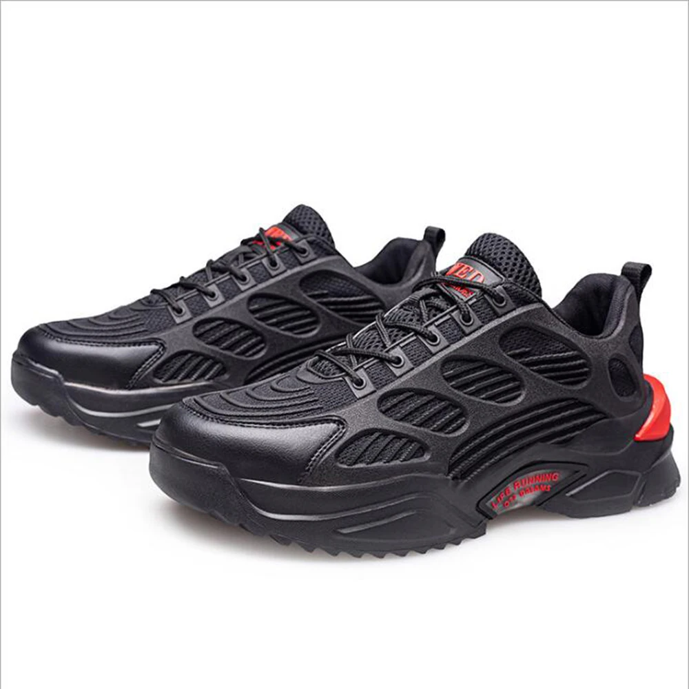 Men's Safety Shoes Anti-Puncture High-Quality Breathable Protective Shoes Steel Toe Cap Insulation Wear-Resistant