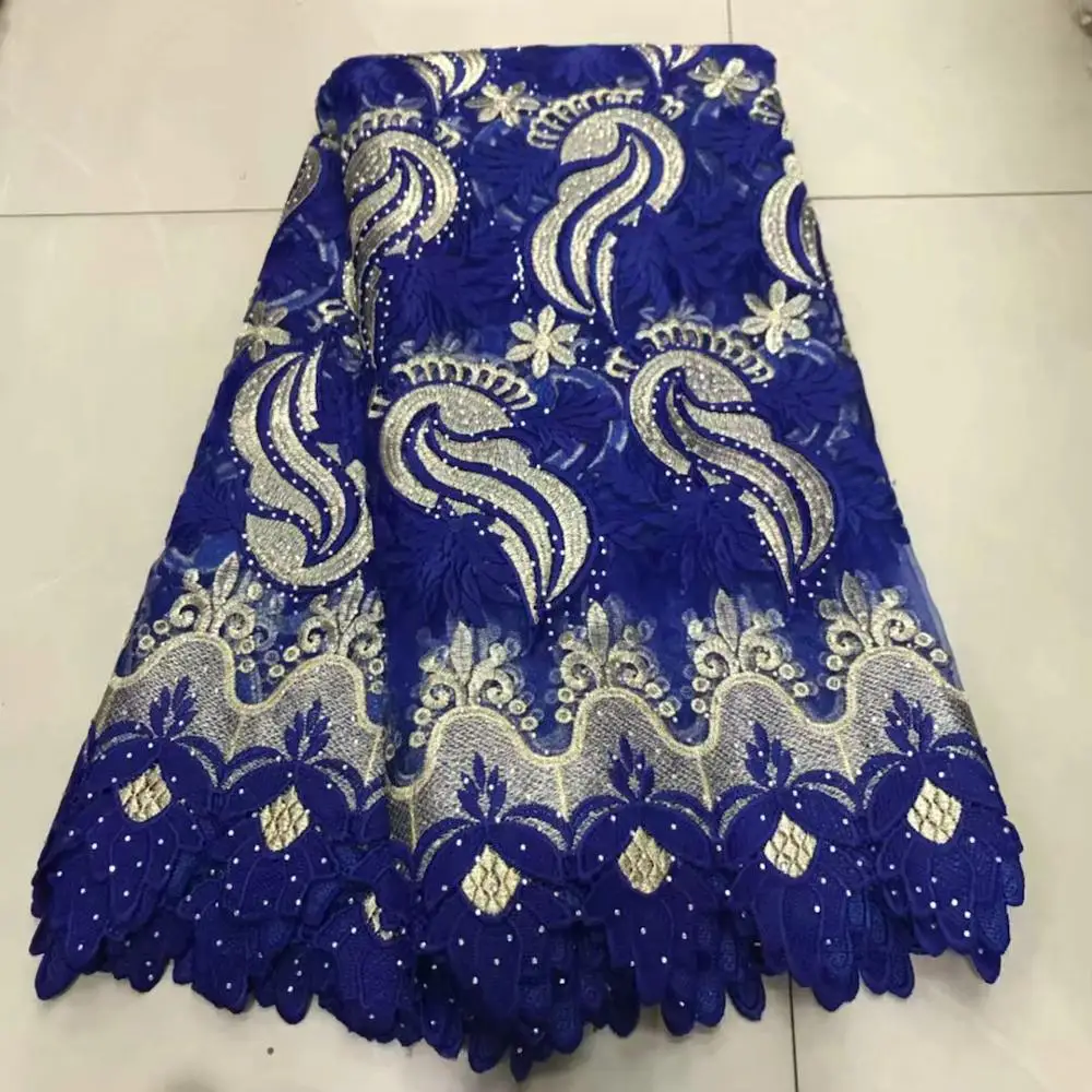 

Nigerian Laces Fabrics High Quality African Laces Fabric For Wedding Dress French Tulle Lace With Stones