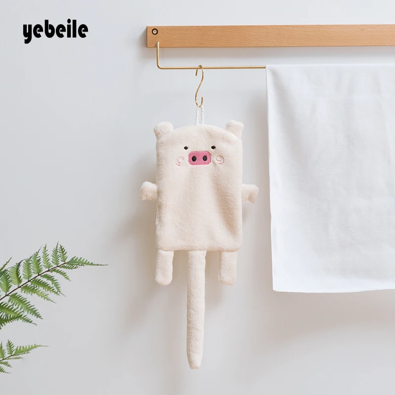 

Yebeile cute pig towel nicekids towel, kitchen towel, bathroom towel,Cute Shaped New Born Baby Wipe Hanging Cartoon Animal