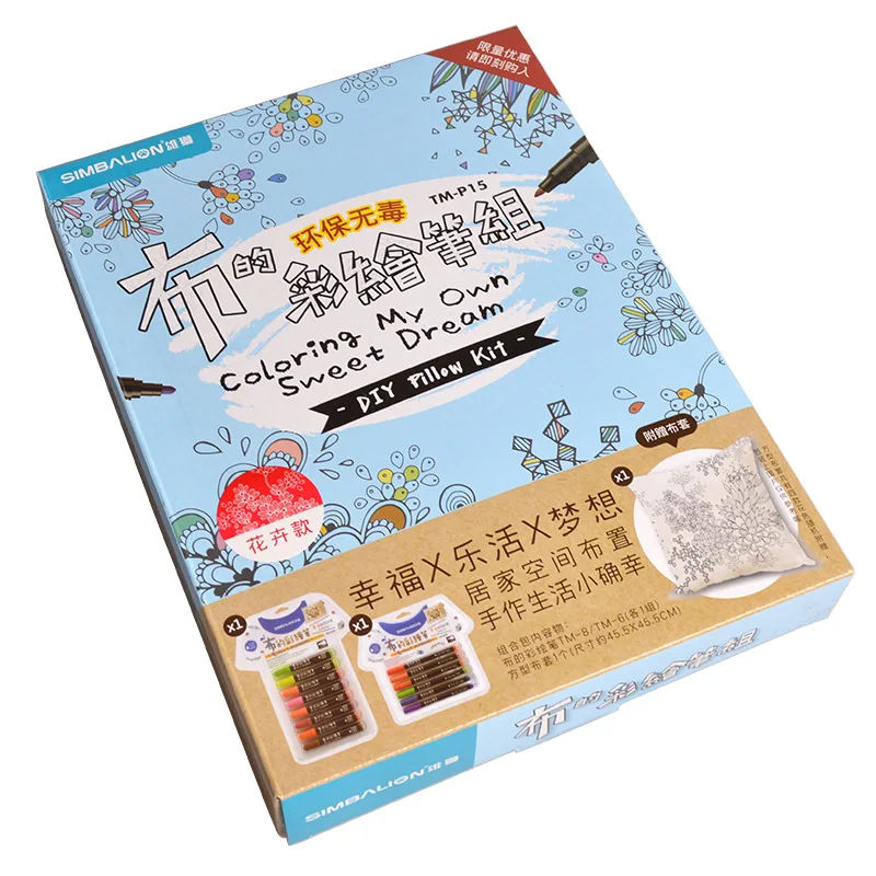 Ткань окрашенная Ручка DIY ручной Покрашенный набор граффити текстильная