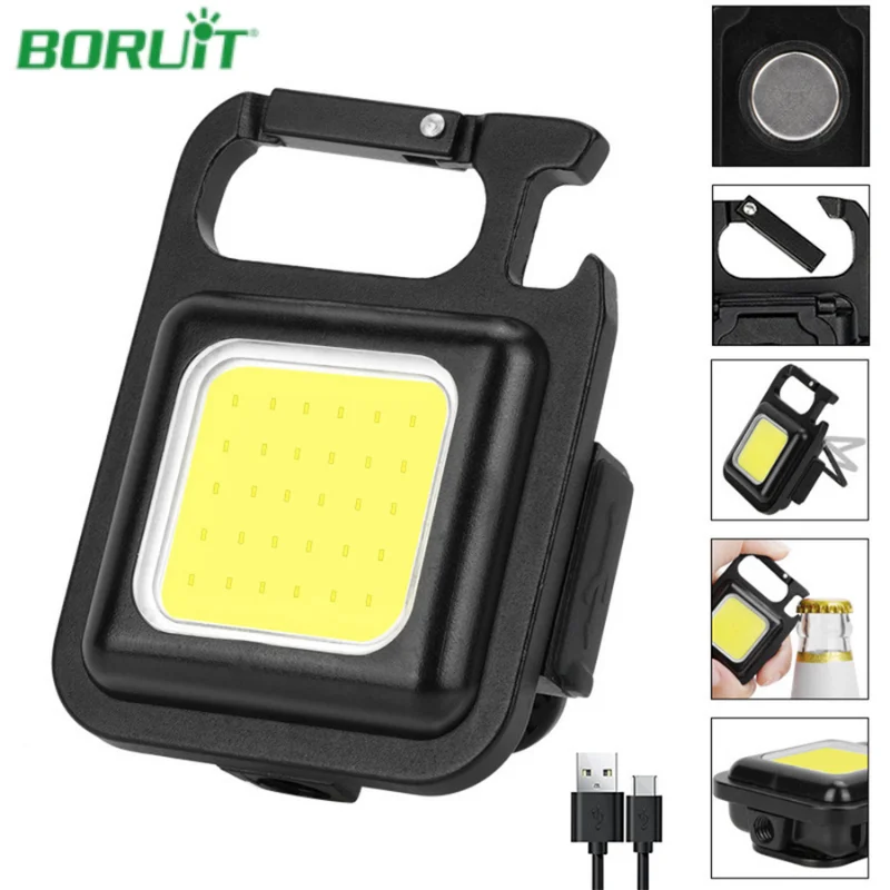 BORUiT портативный брелок для ключей 800 лм 3 режима светильник монолитный блок