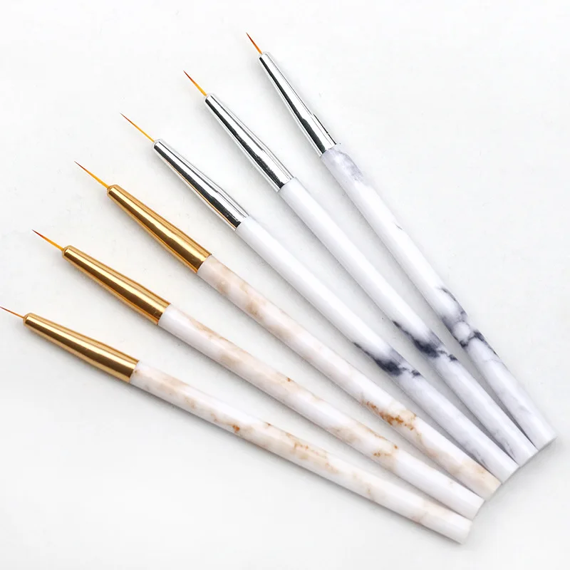 ANGNYA 3 шт./компл. акриловый Ультрафиолетовый гель подводка с кистью 7/9/11 мм Мрамор