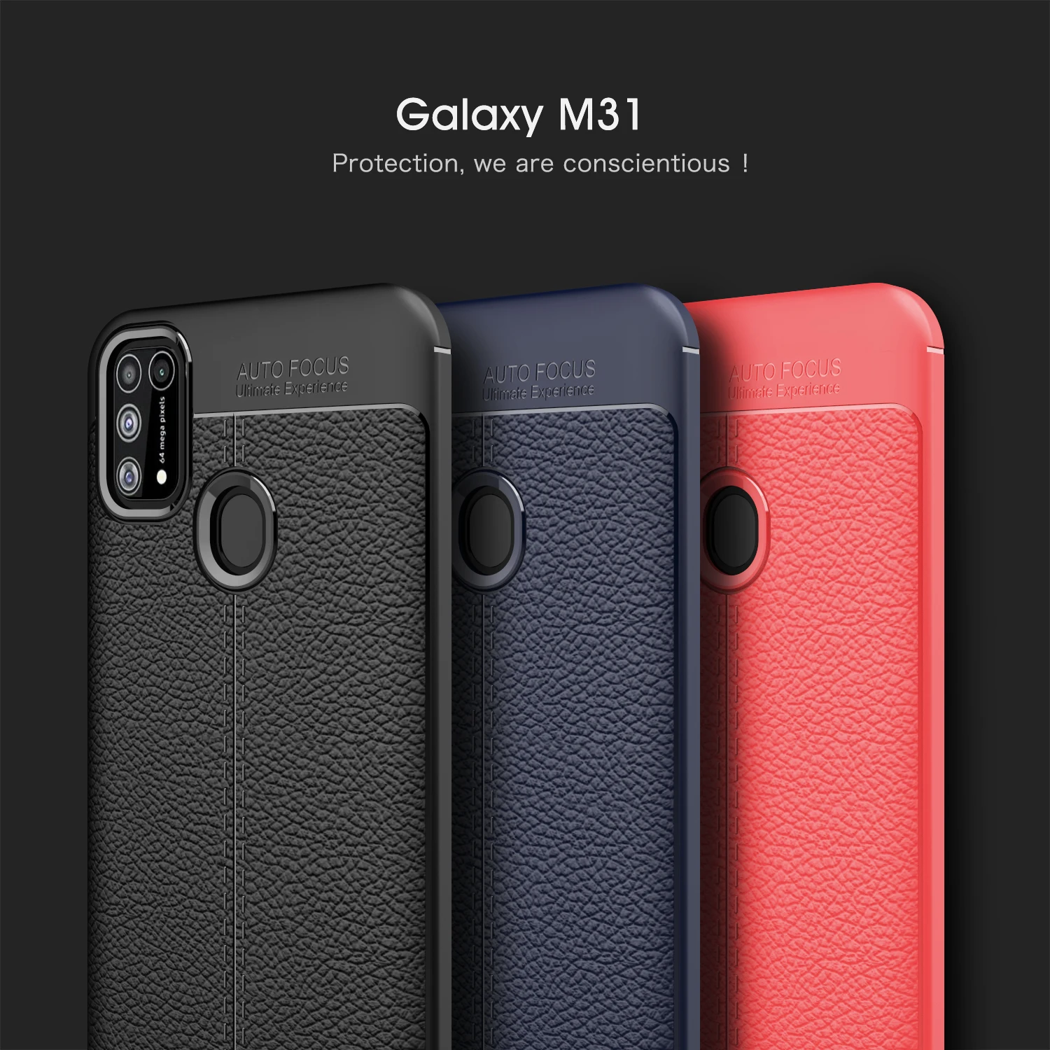 

Soft TPU Case For Samsung Galaxy M31 Case Leather Texture Silicone Phone Cover For Samsung Galaxy M31 M 31 SM-M315f Bumper Coque