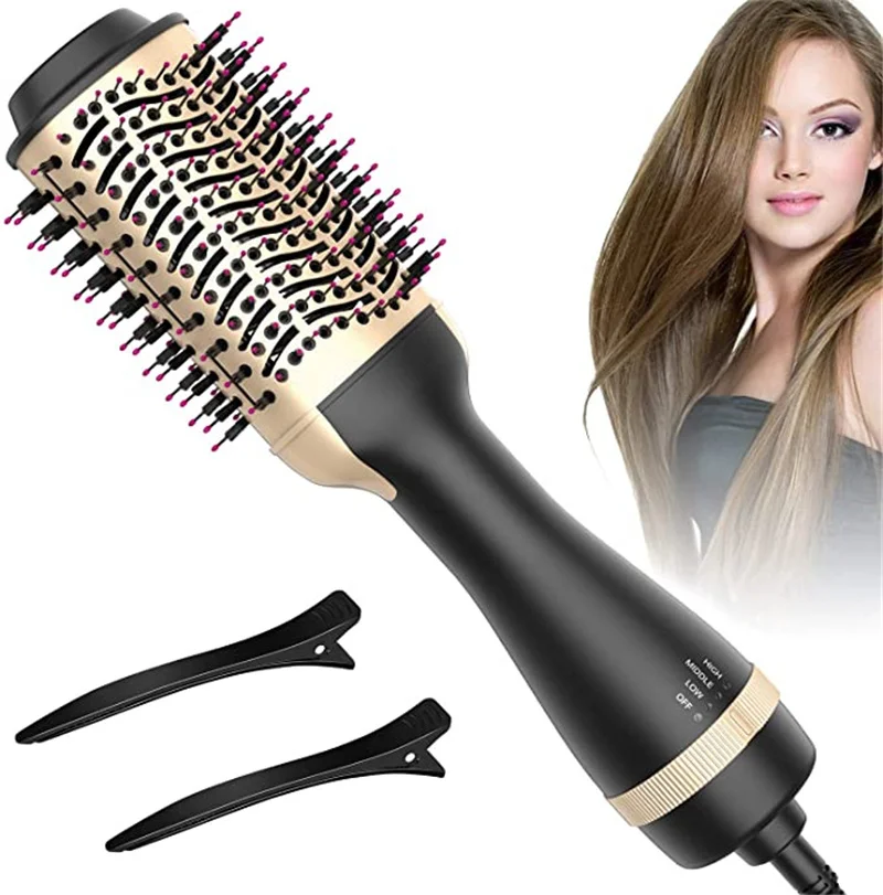 

Hair Curlers Hair Straightener Comb Multi-Function Hot Heating Smooth Straightening 2 IN 1 One Step Hot Air Brush Hair Curling