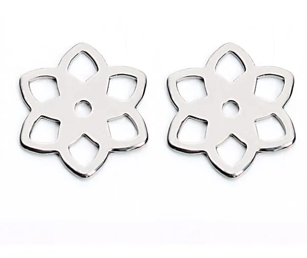 

20pcs/lot 12mm Flower shape Connector Metal Alloy Pendant For DIY bracelet necklace Jewelry Making fg3sd