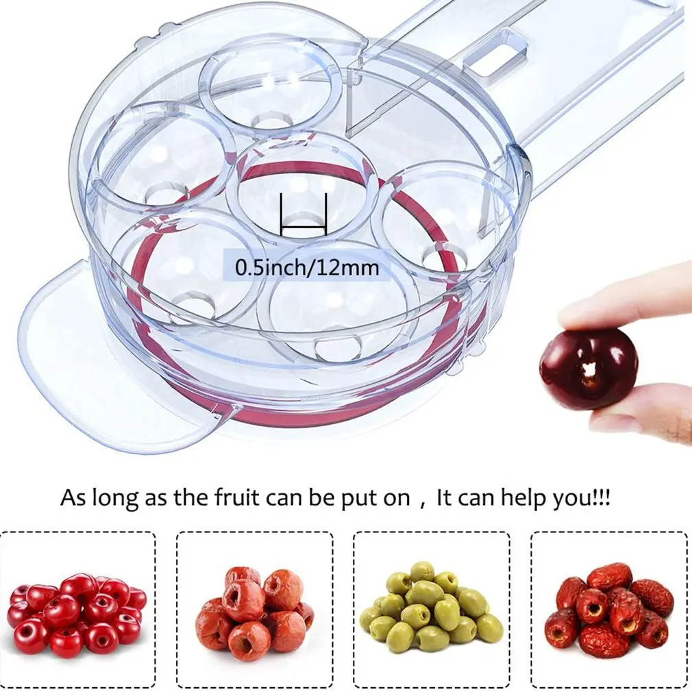 

Cherry Seed Portable Remover Saving Time Stainless Steel With Pit And Juice Container Creative Kitchen Gadgets